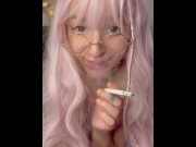 Preview 3 of alt girl smoking cigarettes and tease you