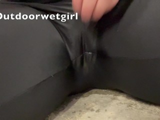Pissing my Pants on Concrete Floor