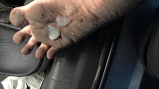 Cum on My Dirty Soles After Walk in a Public Cinema Parking