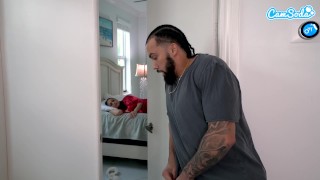 Raw fucking my HOT all natural Latina stepdaughter while her mom showers in hotel bathroom - Gaby Or