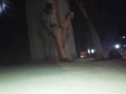 Preview 4 of couple fucking in public risky voyeurs flashing without panties