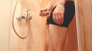 The Man Dances While Taking A Shower