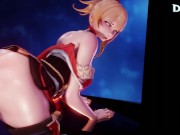 Preview 5 of Yoimiya Getting Fucked Hard Aether Tartaglia Genshin Impact Hentai Cowgirl Doggystyle HD 60 FPS