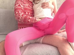 Made her squirt in leggings | Double creampie