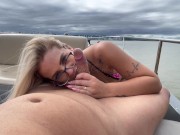 Preview 6 of Naughty blonde sits on pika and gets milk on the high seas