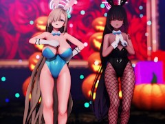 【MMD Blue Archive 4k/60fps】《Asuna (一之瀬アスナ) Karin (角楯カリン)》~《愛包ダンスホールHeart Pie Dancehall HIMEHINA》