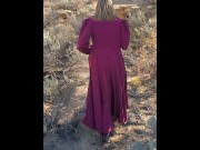 Preview 2 of Full Screen On The Hill FLDS Prairie Dress Nudity and Masturbation