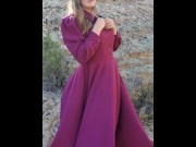 Preview 4 of Full Screen FLDS Prairie Dress Nudity. Now I'm Ex-FLDS So I Masturbate and Change