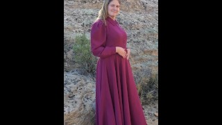 Full Screen FLDS Prairie Dress Nudity But Since I'm No Longer With FLDS I Change And Masturbate
