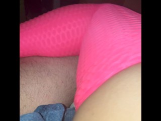 Leg Hand Job after Sex with my Kitty Trans Boy.