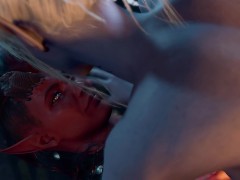 Baldur's Gate 3 (bg3) Karlach and Minthara Romance Scene