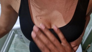 SEX FOR MONEY, I PAY A YOUNG SPANISH GIRL TO FUCK ME WHILE I CLEAN MY BATHROOM