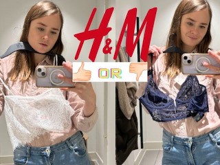 H&M Примерка Новые наряды Нижнее белье в примерочной