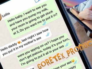 Грязный разговор в WhatsApp с моей падчерицей, она присылает мне видео, как она мастурбирует