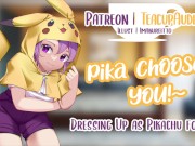 Preview 1 of Girlfriend Dresses up as Pikachu for You (F4A)