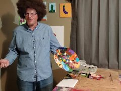 Dong Ross dick painting session: The Butthole