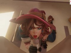 Witch Kiriko Do Amazing Blowjob And Getting Cum In Mouth | Exclusive Hentai Overwatch 4k 60fps