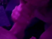 Preview 4 of Perfect blowjob from blond with purple lights