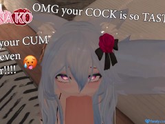 I COSPLAY as Ganyu and BEG you to CUM all over my PRETTY FACE and TONGUE!!!! CATGIRL COWKINI!!!!