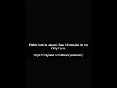 Public fuck in swedish playground in winter and public sauna