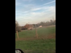 Exposing My Big Tits On A Drive With Hubby 16/16