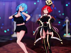 【MMD Hololive 4k/60fps】《Lamy (雪花ラミィ) Marine (宝鐘マリン) 》~《愛包ダンスホールHeart Pie Dancehall HIMEHINA》