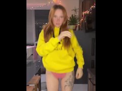 Hot blonde got silly home alone