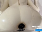 Preview 2 of Rubberdoll Natallien - anal dildo play with latex condom suit - Onlyfans Video