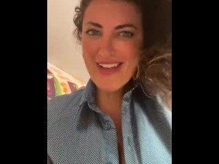 Sexy Hot MILF has a Surprise to make you Happy