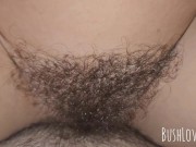 Preview 5 of Hairybush rides and grinds dick, then gets fucked on the edge of the bed