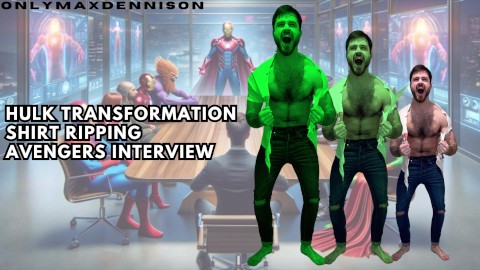 Hulk transformación camisa rasgando la entrevista de los vengadores