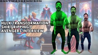 Hulk transformation shirt déchirant l’interview avengers