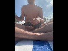 Sunbathing with my dick out at the beach
