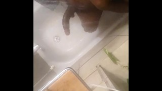 Heavy Curved Dick in Shower
