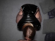 Preview 1 of Latex Slut takes Huge Cock and Begs to Cum Inside