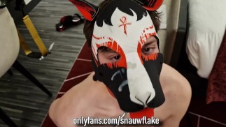 This puppy bitch gets fucked bareback by his handler