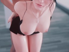 Lara Croft enjoys relaxed sex in doggy-style pose after adventure . Tomb Raider