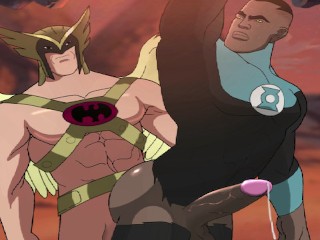 Green Lantern and his Big Bubble Black Butt - Hentai Bara Yaoi
