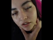 Preview 2 of Hairy chubby slut gets destroyed and cumshoted by online date