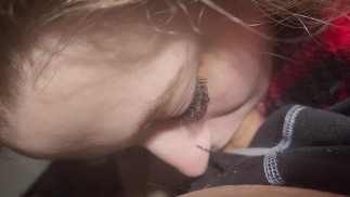 Amateur slut gets her throat fucked hard by big dick and loves it