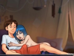 Summertime Saga Sex Scene - step-dad caught her naked with my cock in hand.