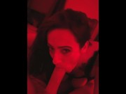 Preview 3 of Red Light District Fantasy Play In Lingerie! - Kara Leone Slutwife POV Blowjob & Fuck