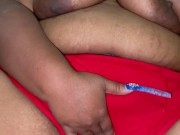 Preview 2 of Sexy BBW Pissing in Boxer Briefs & Leaving a Puddle
