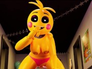 Preview 3 of Chica Hard Dick Riding After Party | Furry Fnaf Hentai 4k 60fps