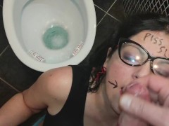 The bitch's salary, is fat dick in her mouth