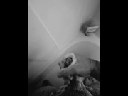 Preview 3 of Cum Shower in Black and White! Cumshot on Onlyfans! Link in Bio