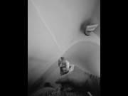 Preview 4 of Cum Shower in Black and White! Cumshot on Onlyfans! Link in Bio