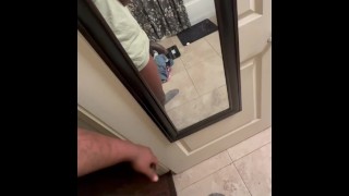 Big Black Cock Rubbing And Jacking Off In The Mirror Until He Bust Hard