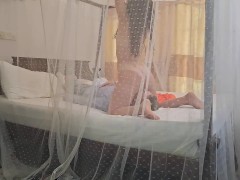Best facesitting hotel worker, tourist licking pussy