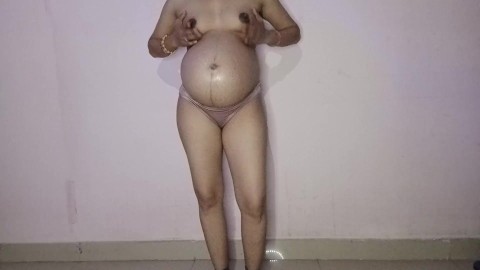 Indiase zwangere vrouw poesje pamping